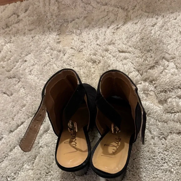 Lulus Black Suede Heels - Picture 4 of 7